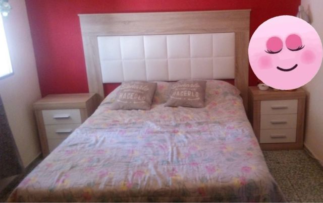 Cabecero cama + 2 mesitas noches