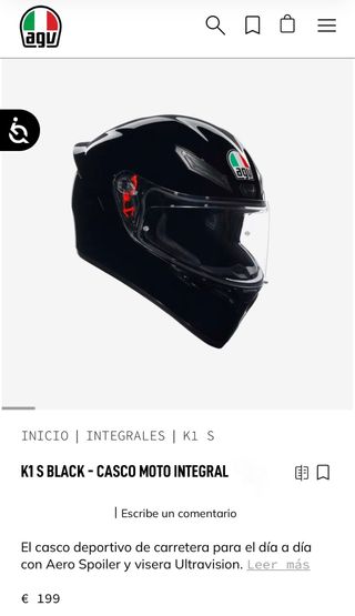 Casco AGV K1 Talla L con Pinlock