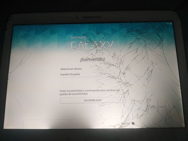 Samsung Galaxy Tab 4 blanca - pantalla rota