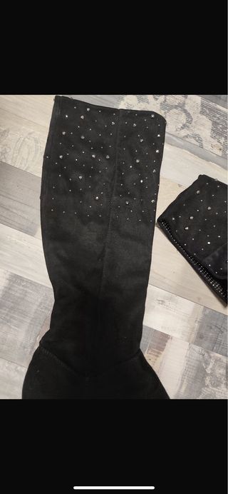 Botas negras tacón cuña