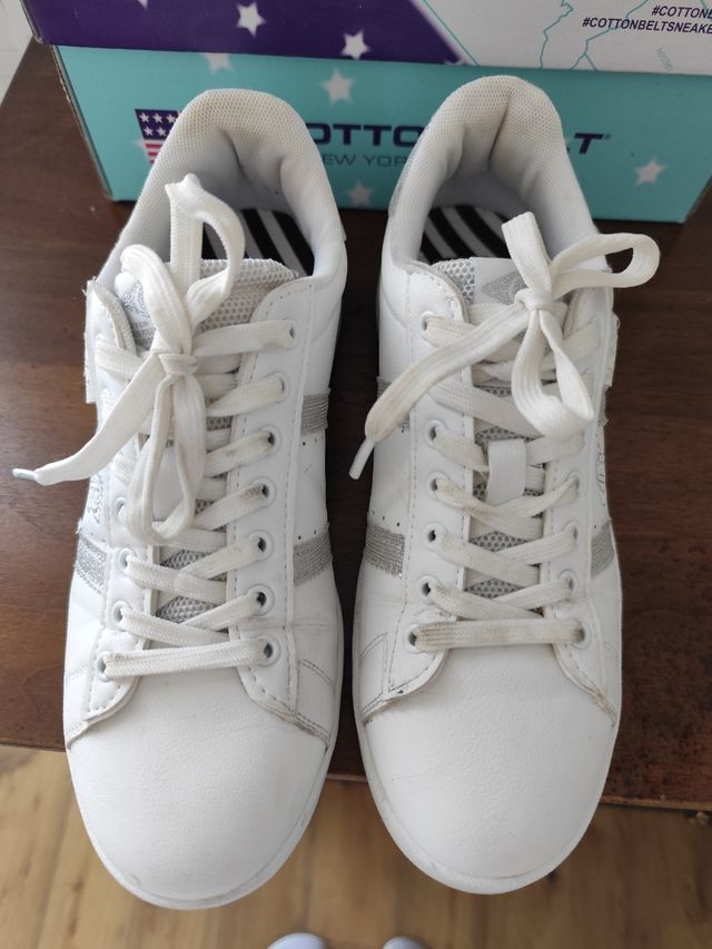 Sneakers Cotton Belt bianche/argento