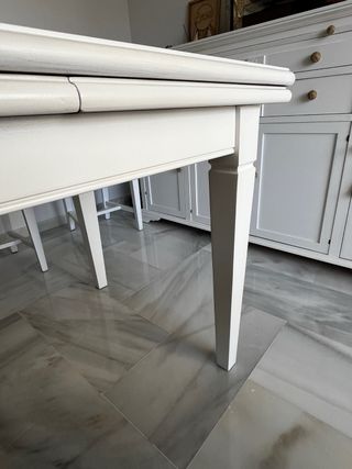 Mesa comedor blanca - madera