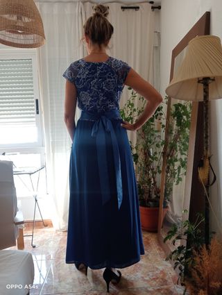 Vestido azul fiesta talla L