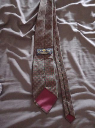 Corbata seda italiana - Verde, Rojo