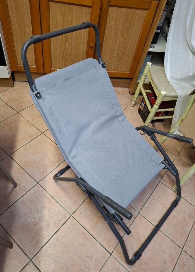 Sdraio Grigia Regolabile con braccioli