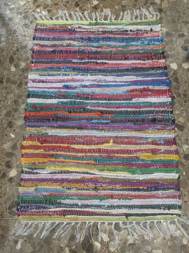Alfombra multicolor algodón