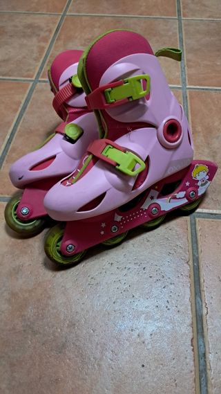 Patines Oxelo niña - Rosa y Verde