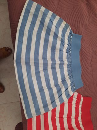 2 Faldas rayas niña 7-8 años