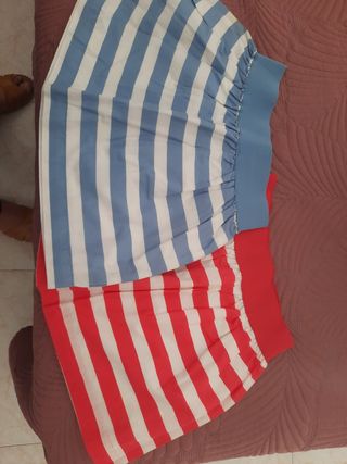 2 Faldas rayas niña 7-8 años