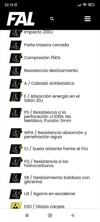 Zapatos trabajo FAL Seguridad negros