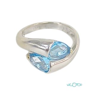 ANILLO ORO BANCO 18K