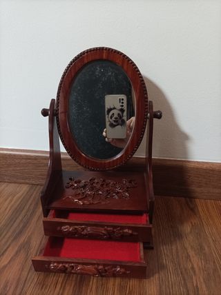 Joyero espejo madera tallado
