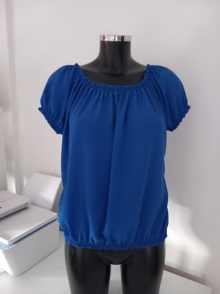 Blusa blu manica corta
