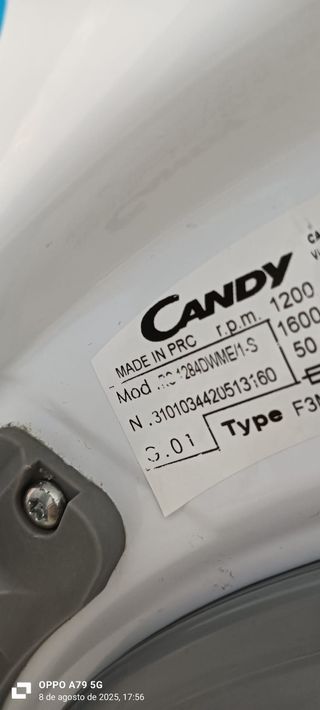 Lavadora Candy 8kg A++