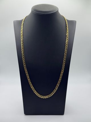 Cadena barbada de oro de 18k
