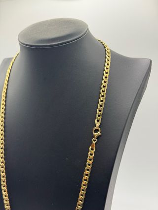 Cadena barbada de oro de 18k