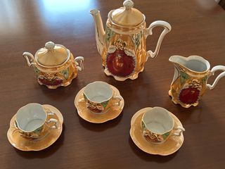 Precioso juego de 12/u café antiguo - porcelana