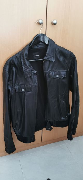 Cazadora Nixon cuero negra - M