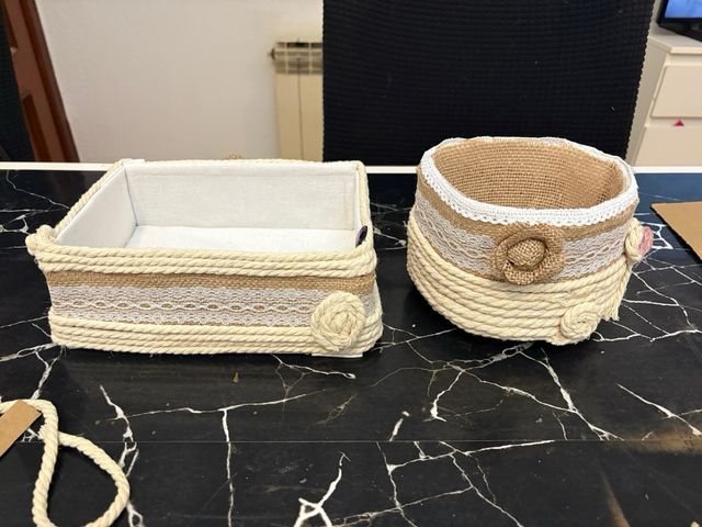 Cesta yute | Decoración hogar