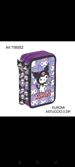 Custodia Kuromi 3 zip
