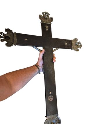 Crucifijo antiguo de 80cm - Plata