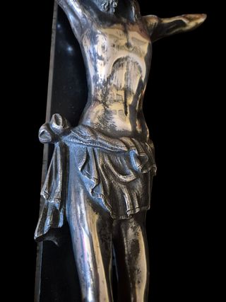 Crucifijo antiguo de 80cm - Plata