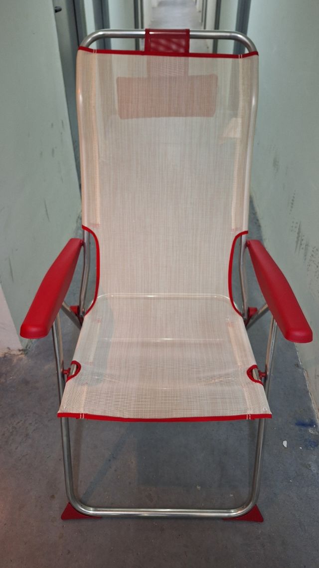Silla Plegable Playa - Roja Beige