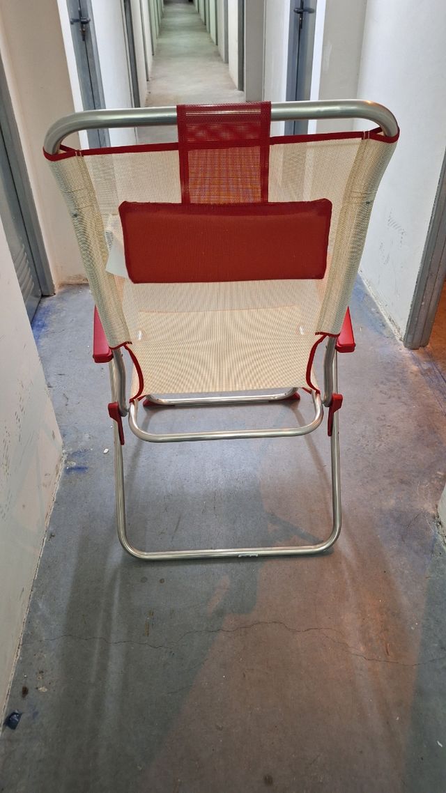 Silla Plegable Playa - Roja Beige