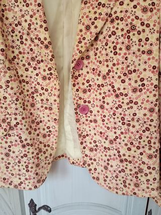 Chaqueta pana Vintage estampada