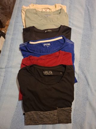 6 Camisetas Hombre L - Engine, Jack&Jones, Pull&Be