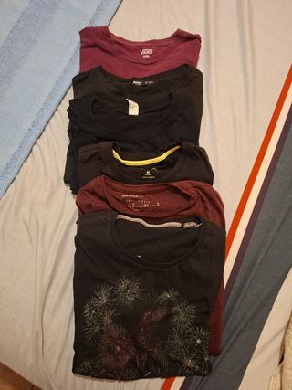 5 Camisetas Hombre - Bershka, Pull&Bear, Vans