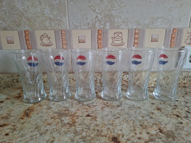 6 Vasos Pepsi Coleccionables