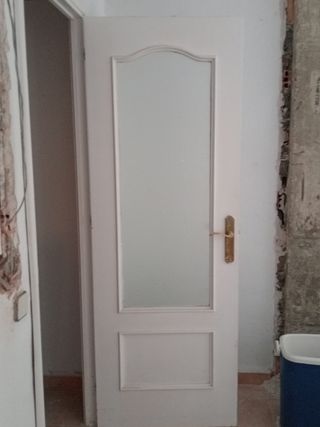 4 puertas lisas y 2 con cristal y marcos