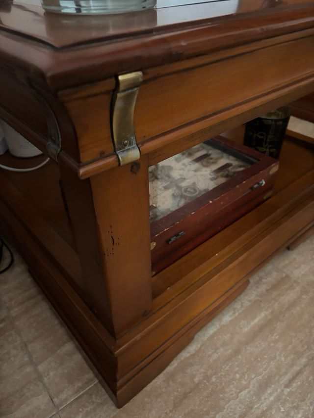 Mesa centro madera - cristal