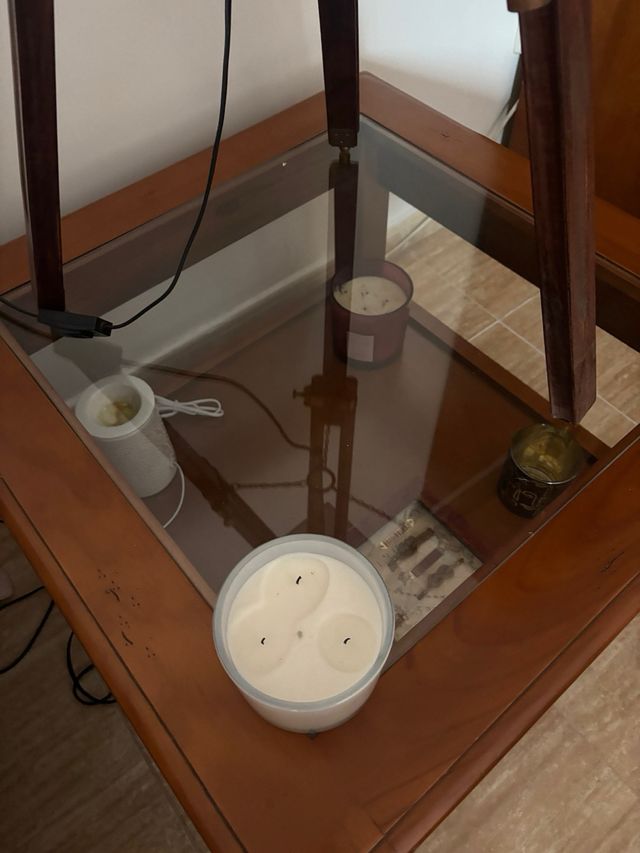 Mesa centro madera - cristal