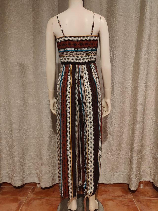 Mono de tirantes estampado boho