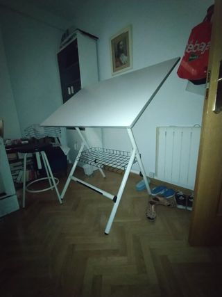 Mesa dibujo técnico blanca