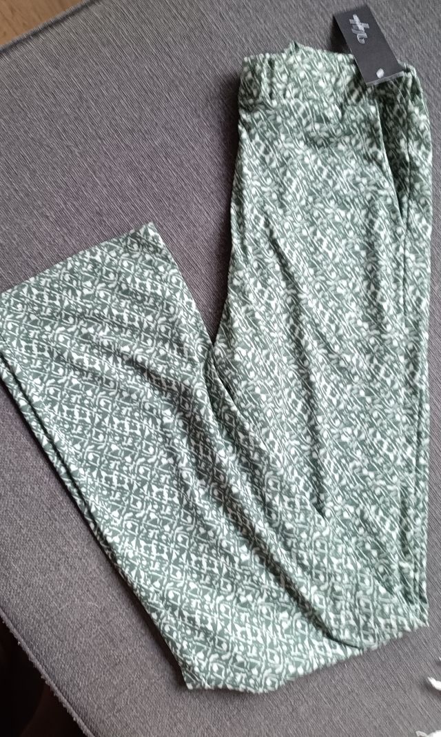 Conjunto fluido 2 piezas mujer verde y blanco 