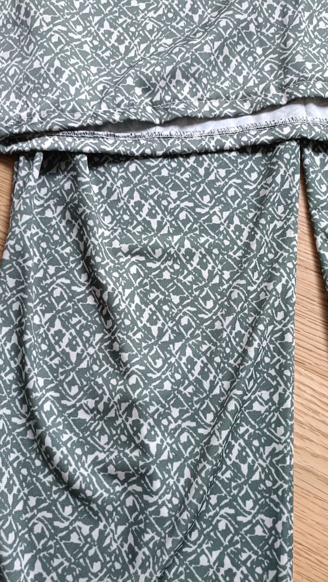 Conjunto fluido 2 piezas mujer verde y blanco 