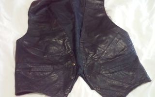 Chaleco cuero negro