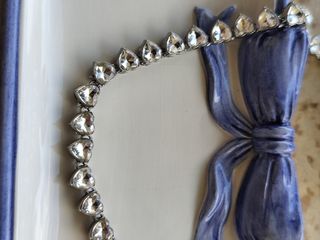 Collana strass cuore argento