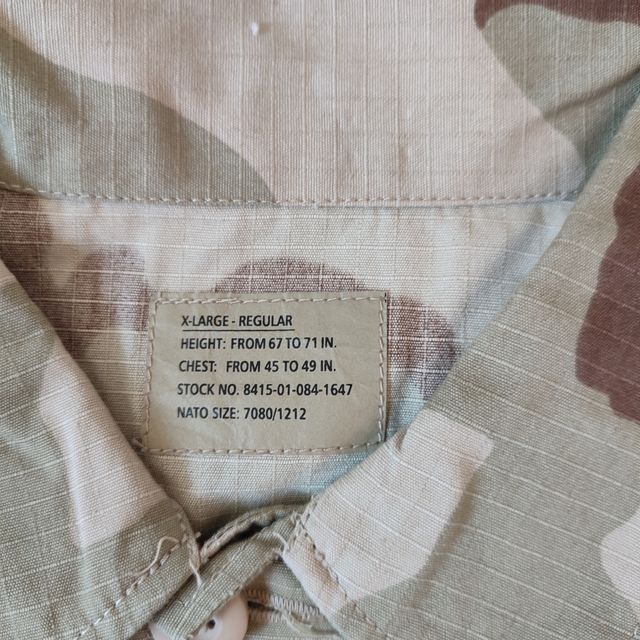 Giacca mimetica NATO taglia XL nuova