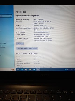 Portátil ACER Aspire Negro