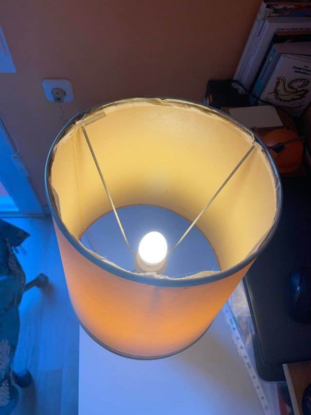 Lampara vintage única y botella