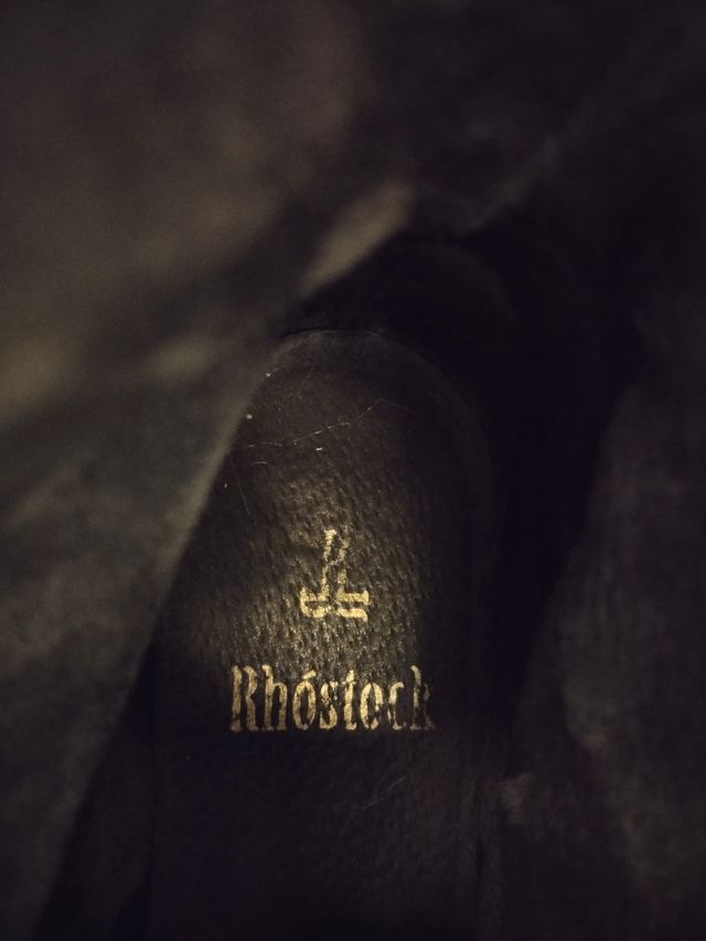 Botas negras de cuero, estilo militar, talla 38