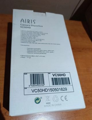 Cámara deportiva AIRIS VC50HD