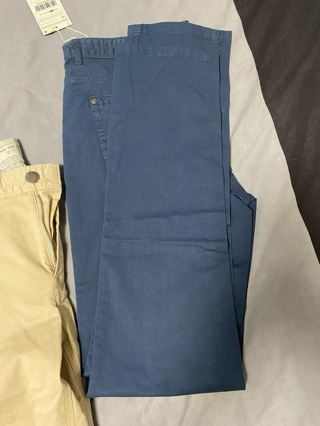 Pantalones ALVARO MORENO - Beige & Azul talla 40