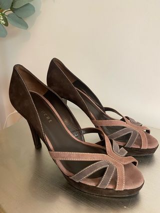 Tacones LATOUCHE marrón-rosa