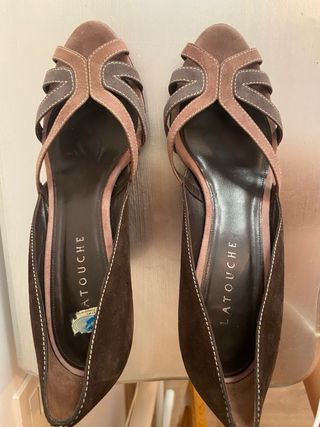 Tacones LATOUCHE marrón-rosa