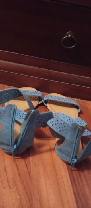 Sandali Verde azzurro glitter 39